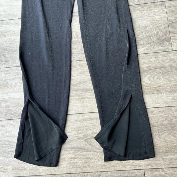 Jeffrey Dodd Shimmer Flare  Side Slits Pants Made in Italy - Picture 4 of 14